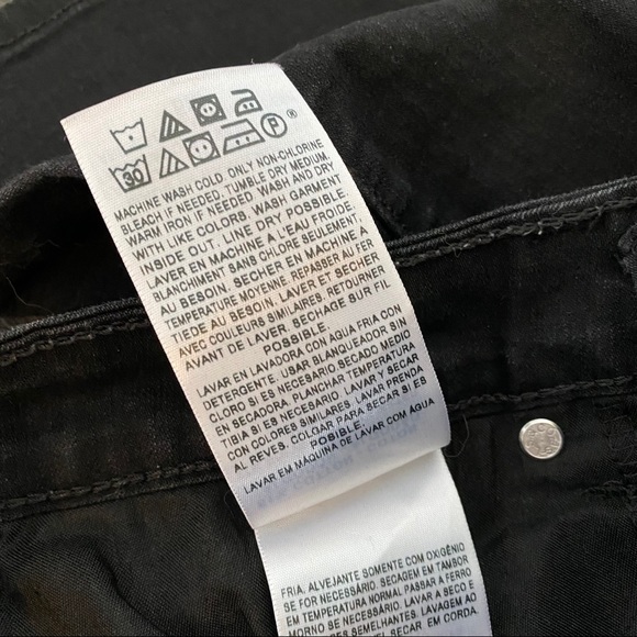 LEVI’s Size 6 Denizen Straight Leg Black Jeans - Picture 10 of 11